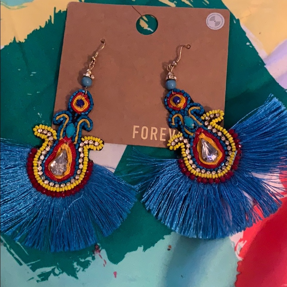 Boho colorful dangly earrings